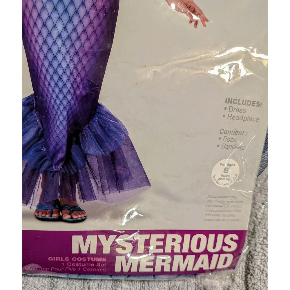 InCharacter Mysterious Mermaid Costume Dress Headpiece Size 12-14 Halloween NEW